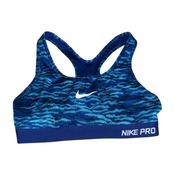 Nike Pro Dri-Fit Light Blue Racerback  Sports Bra - Size S - Picture 1 of 3